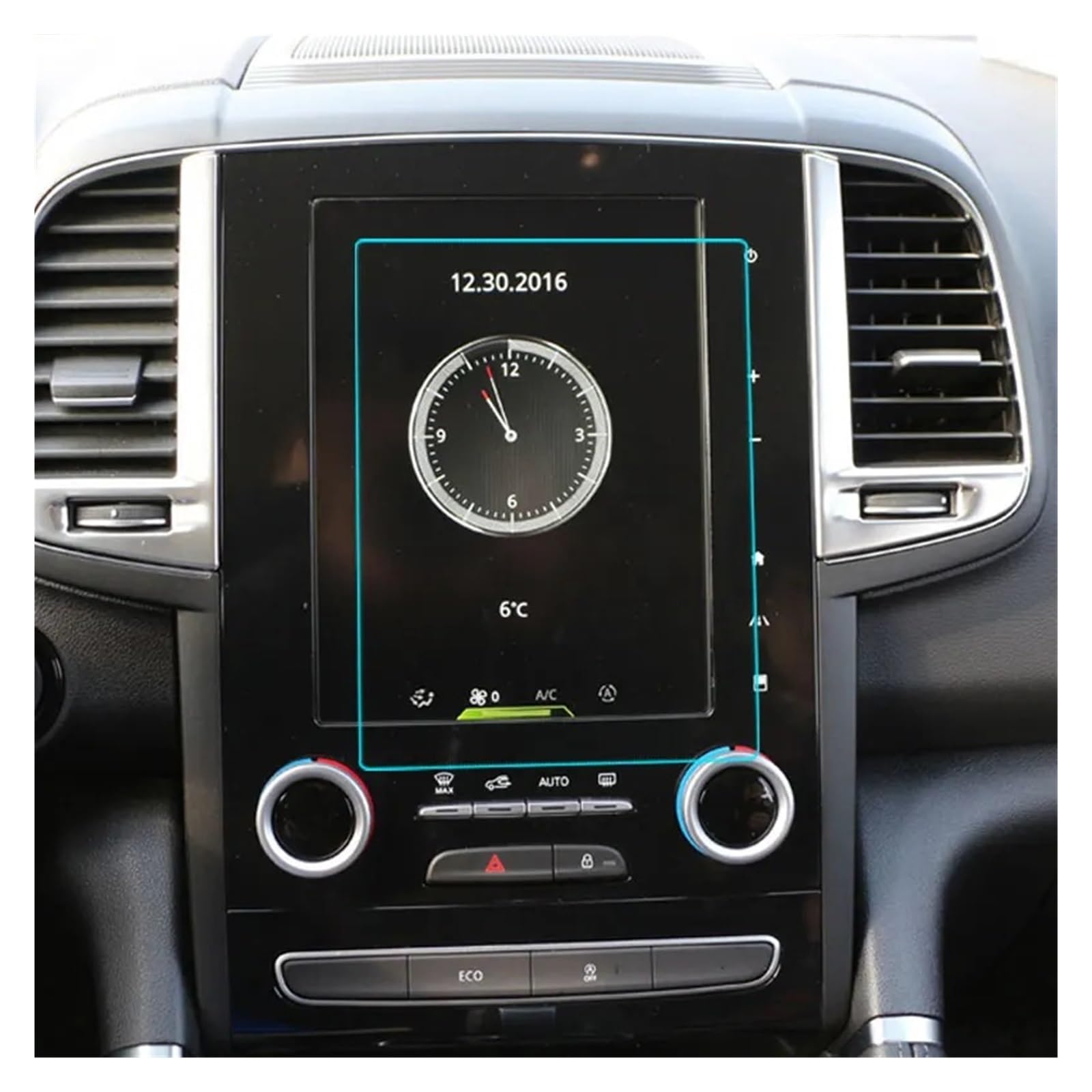 Für Koleos Für Samsung QM6 2016-2020 Auto Displayschutzfolie Autoinnenausstattung Autonavigation Gehärteter Glasfilm Navigation Schutzfolie Navigations-Displayschutz(Glasses Style)