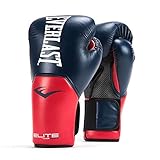 Everlast Elite Pro Style Trainingshandschuhe, Blau/Rot, 14 oz