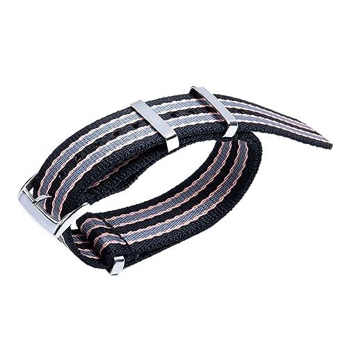 IOTUP 20 mm schweißfestes, weiches Uhrenarmband aus Segeltuch, Nylon, Uhrenzubehör, passend für Omega-Armband für Speedmaster 300 AT150 Aqua Terra Gürtel, 21 mm, Achat