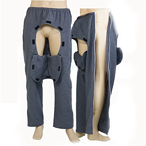 Ältere Inkontinenzpflege-Unterwäsche-Katheter-Shorts, Urin-Drainage-Beutel-Hose Bauchoperationen Patienten, Harninkontinenz Care Hose, Patientenpflege-Hose Stoma-Drainage-Beutel-(Size:XXXL,Color:Grau)