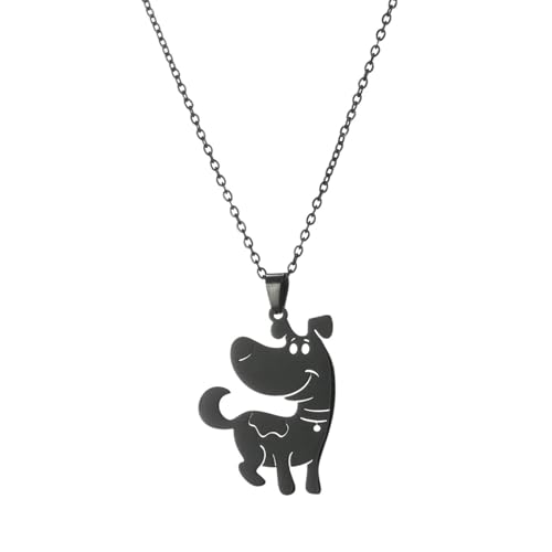 Retro Halskette Ketten Schmuck Herren Frauen Anhänger Necklace Halskette Für Frauen, Hundeanhänger, Niedlicher Welpe, Tier, Haustier, Freundschafts, Modische Halsketten Dog1B