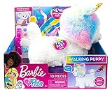 Just Play JPL63260 Barbie Walking 28cm, das Flauschige Walk and Wag Puppy bellt, läuft und wedelt mit dem Schwanz, ab 3 Jahren, Mehrfarbig