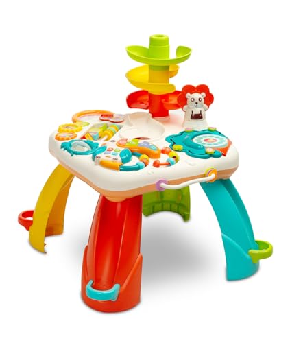 CARETERO - Babyspielzeug Spieltisch - Kinder Lernspielzeug - Activity Center Spielzeug - Spieltisch für Jungen und Mädchen - Magischer Schreibtisch - Interaktiver Kinderschreibtisch - 54 x 47 x 51 cm