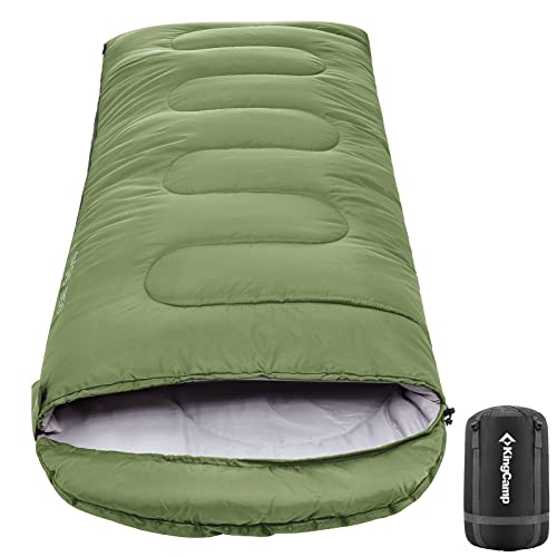 KingCamp Schlafsack Winter Outdoor Baumwolle Warmer Deckenschlafsack Tragbar Leicht 3-4 Jahreszeiten Camping Schlafsack für Kinder & Erwachsenen beim Camping Trekking 1.9 KG