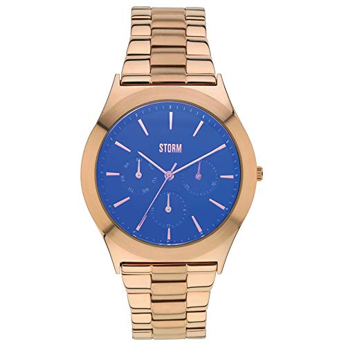 STORM London Multizan Damen Multifunktionsuhr roségoldfarben/blau 47232/B