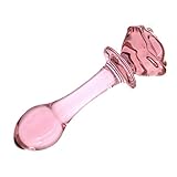 Kristallglas Anal Butt Plug Kristall Blume Buttplug Glasdildo Glasplug Penis Analdildo Vaginal G-Punkt Stimulation Analplug Set Frauen Masturbation Sexspielzeug (A (14,5x4,7x3,5))