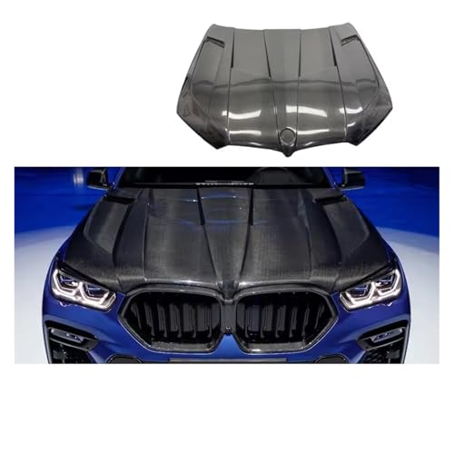 Kompatibel for X5 G05 X6 G06 X6M F96 Motorhaube Carbon Fiber LD Style Front Motorhaubenabdeckung Kompatibel for BMW X5 X6 X6M G05 G06 F96