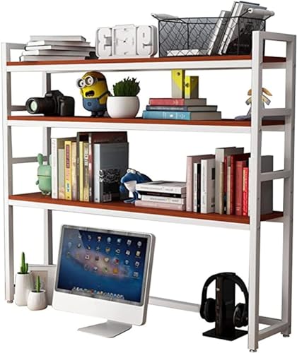 QYZUJIKL Desktop-Bücherregal Desktop-Bücherregal für Computer 3-stufiges verstellbares Schreibtisch-Bücherregal-Organizer-Rack, Desktop-Bücherregal-Aufbewahrungsregal