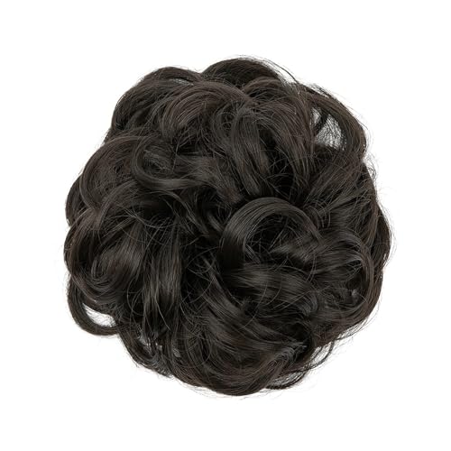 Haarteil Unordentlicher synthetischer Haarknoten for den täglichen Gebrauch, Chignon-Scrunchies, gefälschtes Haarband, Zopf, elastisches Haarteil, Schwanz for Frauen H9 Haarverlängerung(4)