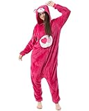 Katara 1744 GlŸcksbŠrchis Onesie Herz-KostŸm, Tiere, Party, Karnevals-KostŸm in Pink, Verkleidung zum Fasching, Sleepsuit, Schlafanzug, Hausanzug, Jogginganzug, Cosplay, Pink Herz