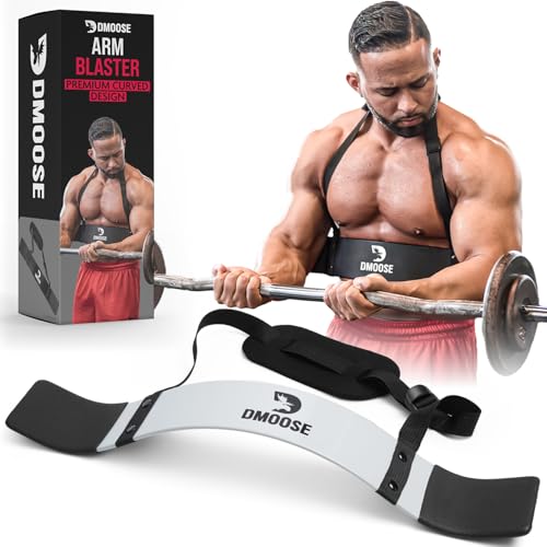 DMoose Fitness Bizeps Isolator, Arm Blaster Dickes Aluminium, Bizeps Trainingsgerät, Prämie Arm Blaster für Bodybuilding und Gewichtheben - Muskelkraft in den Armen, Kraftsport, Bizeps Blaster