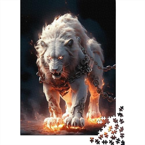 500-teiliges Puzzle für Erwachsene Teenager Unchained Lions Holzpuzzle für Erwachsene und Teenager von für Erwachsene 500-teiliges Puzzle 52 x 38 cm