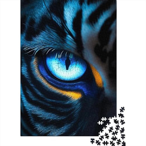 500 Teile für Erwachsene, schwierige PuzzlesDie Augen eines Tigers für Erwachsene, 500 Teile Puzzlespiel, Spielzeug für Erwachsene, Familienpuzzle, Geschenk (Größe 52x38cm)