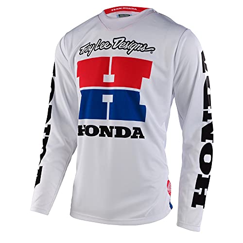 Troy Lee Designs GP RC 500 Motocross Dirt Bike Langarmtrikot Herren, Weiss/opulenter Garten, L