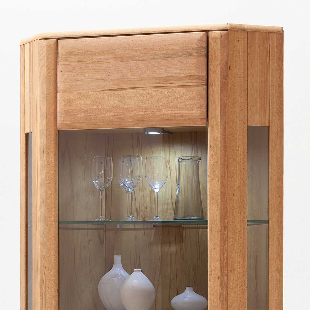 Vitrine 1-türig weiße Beleuchtung 3