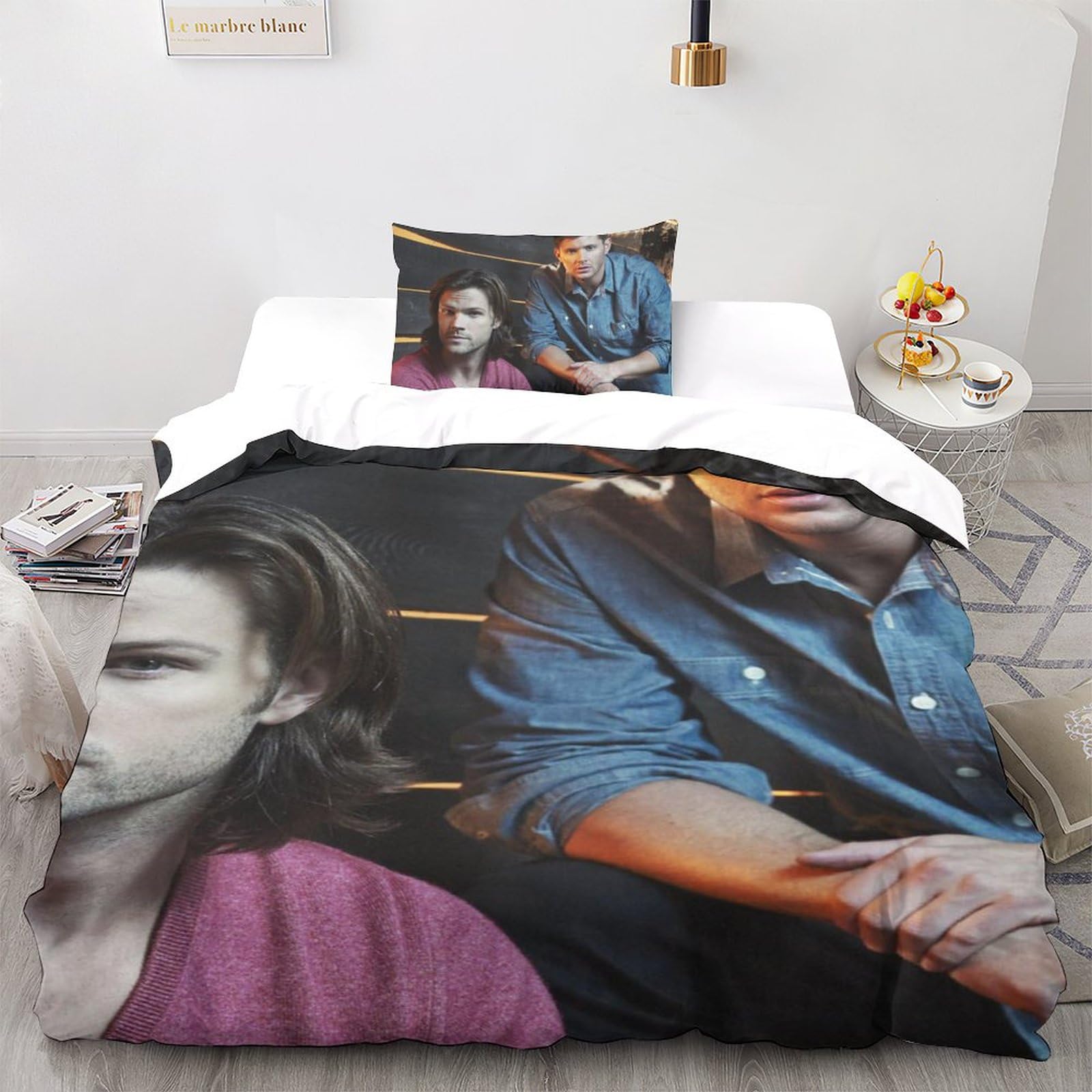 Supernatural Exquisite Bettwäschesets Für Jedes Alter Superhelden 3-teilige Duvet-Cover-Sets Mit 3D-Print Und Verstecktem Reißverschluss, Einschließlich Passender Kissenbezüge Single（135x200cm）