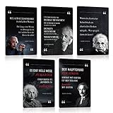 5er Set Blechschilder Einstein Sprüche Retro Schild Spruch Wanddeko Geschenk 20x30cm