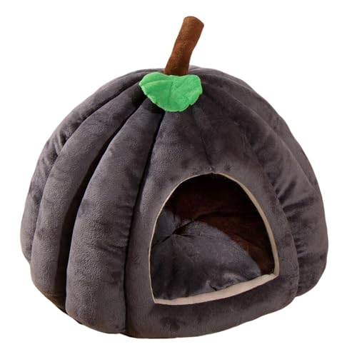 Halloween-Katzenbett – Halloween-Themen-Haustierbetten | Halloween-Themen-Katzenbetten | Halloween Haustier Kätzchen Höhlenhaus Kürbisförmig | Heimtierbedarf | Bequemes Haustierhöhlenbett Für Zu Hause