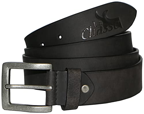 La Chasse® Büffelledergürtel Bison (95 - 125, Schwarz)