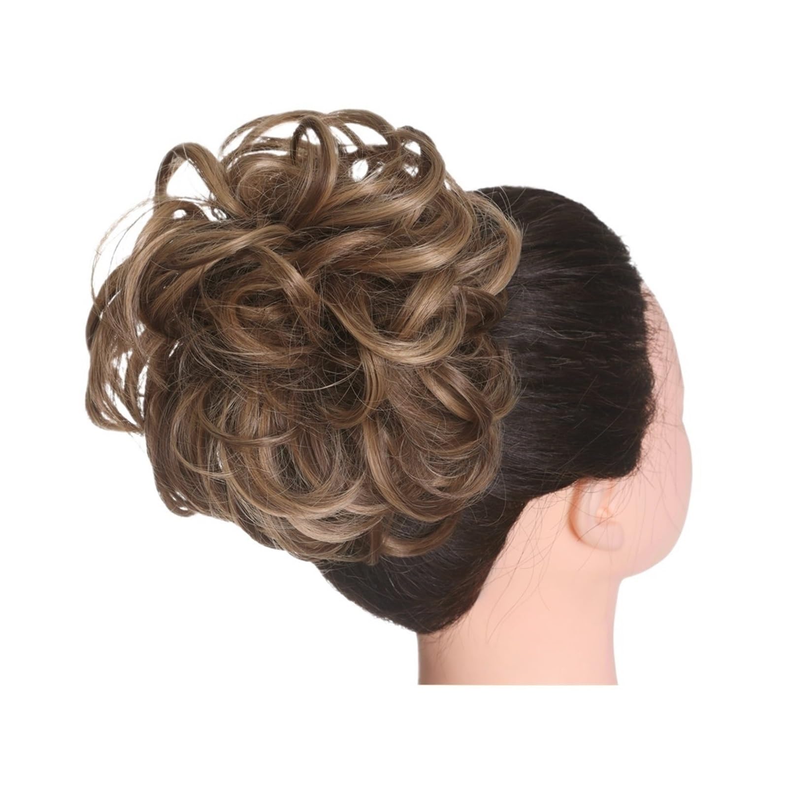 Haarteile Haarknoten Synthetischer unordentlicher Haarknoten, Chignon, Haargummis, gefälschtes Haarband, Zopf, elastischer Haarteilschwanz for Frauen, synthetischer Wickel, lockiger Pferdeschwanz Bröt