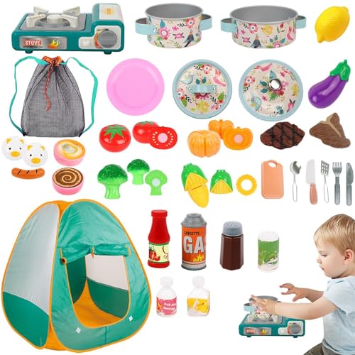 Abenteuerset Für Kinder – Campingausrüstung Für Kinder | Campingausrüstung Für Kinder | Kinder-Explorer-Set | Junior-Camping-Set | Langlebige Grillöfen, Öllaterne, Spielzeug-BBQ-Grillset Zum Geburtsta