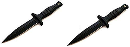 KS-11 2er Set Dolch als Jagdmesser – Angelmesser – 440 Klinge - Gesamtlänge ca. 23 cm – Inclusive Holster mit Gürtelclip ideal als Tactical Hunting Knife – Gürtelmesser- Dagger - Stiefelmesser