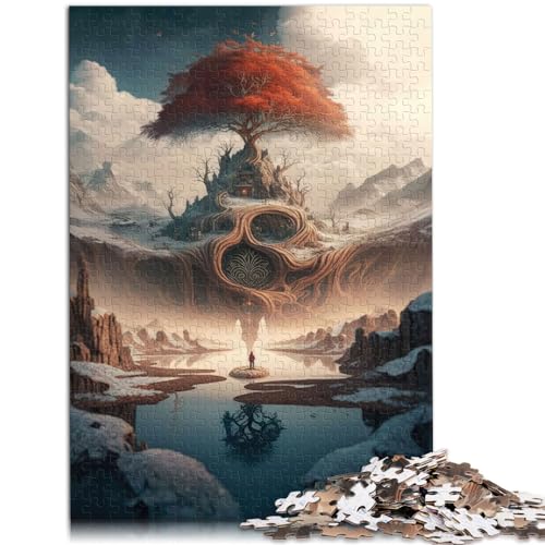 Puzzles Geschenke Spielzeug Himmelsbaum des Lebens Puzzles für Erwachsene 1000-teiliges Holzpuzzle Schwierige schwere Puzzles für Frauen Männer 1000 Stück (50 x 75 cm)