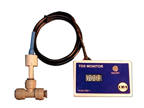 HM Digital Inline-Single TDS Monitor sm-1 0–9990 ppm Genauigkeit +/-2% für Wasser Filtration System, RO Systemen, Kühler, mehr