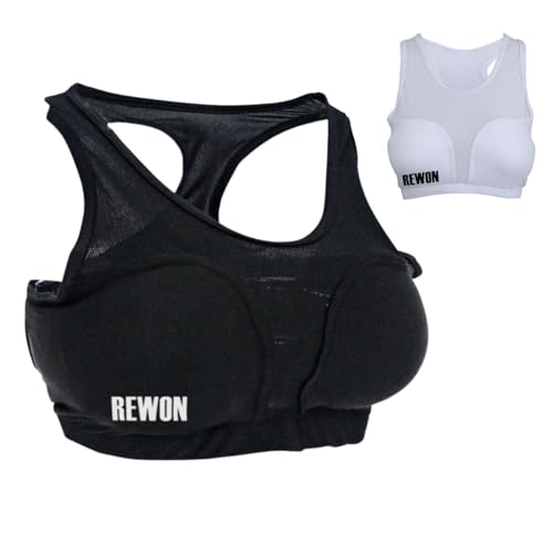 REWON Brustschutz Kampfsport Damen Soft Schalen fur Kickboxen Karate Taekwondo Kwon Boxen Muay Thai MMA - Damen-Sport-BH zum Schutz