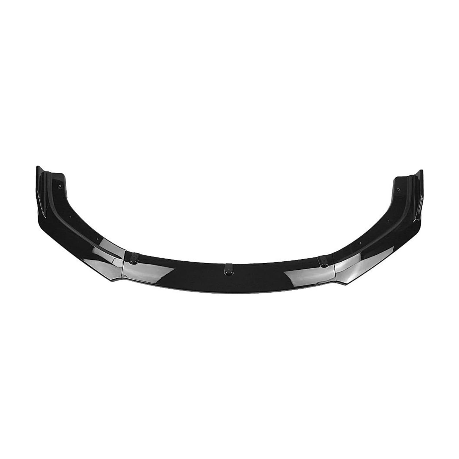 Splitter Frontspoiler Stoßstangenlippe Unterer Splitter Für Civic X FC FK 10. Generation 2016-2020 4-türige Limousine Glanz Schwarz Carbon Fiber Look Frontlippe(Glossy Black)