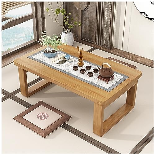 SnamicE Couchtisch für das Wohnzimmer, klappbares Design, niedriger japanischer Bodentisch, für Wohnzimmer, Esszimmer, Tee, Heimdekoration (A 120 x 55 x 31 cm) (C 80 x 50 x 31 cm)