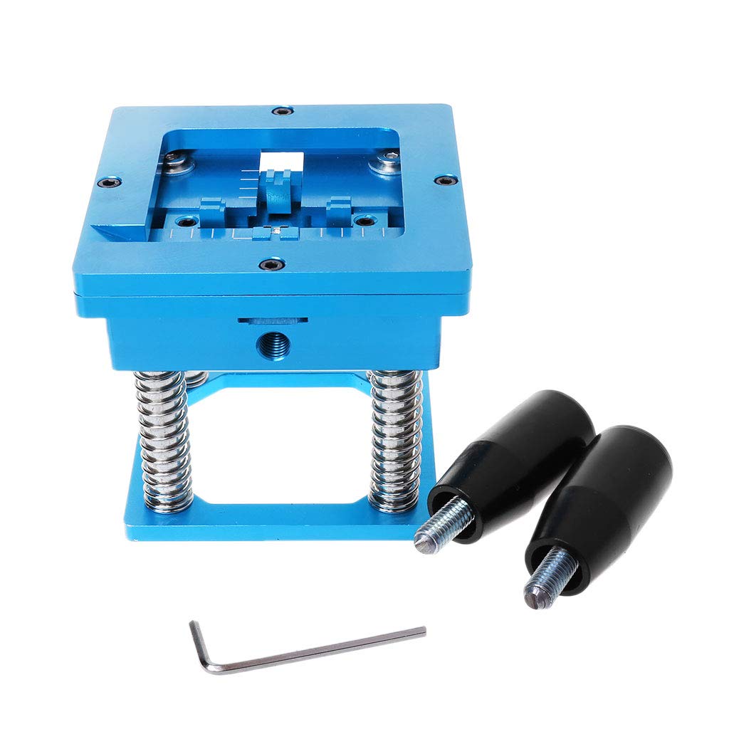 Blaue Reballingstation mit Griff für 90 mm x 90 mm Vorlagenhalter