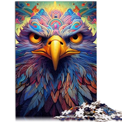 Puzzle-Geschenk, farbenfrohes Adler-Puzzle, 1000 Teile, Holzpuzzle, Spielzeug, Puzzle, Lernspiele, Stressabbau-Puzzle, 1000 Teile (50 x 75 cm)