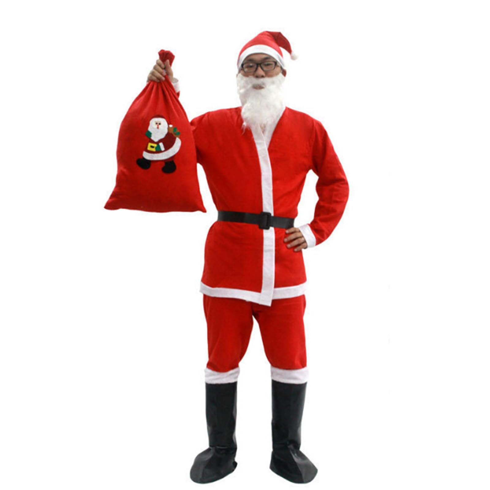 HDKEAN 3/4/5/6/7 Klauseln Kostüm für Erwachsene Anzug Weihnachten Verkleiden Kostüm Zubehör Party Cosplay