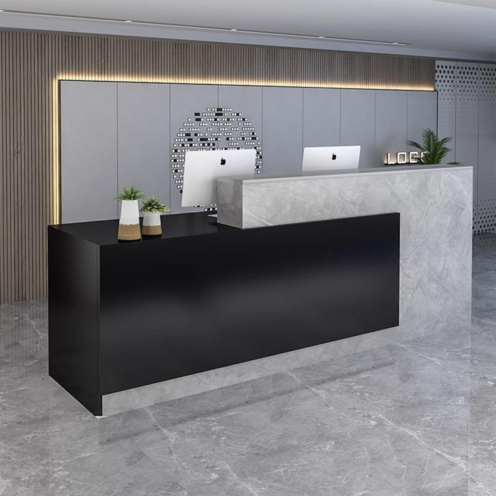 Gvqng Empfangstresen, Empfangstresen, Moderner Verkaufstresen, Empfangstresen Mit AbschließBaren Schubladen, FüR KassenbüRo/SchöNheitssalon/Lobby,21,120 * 60 * 100cm