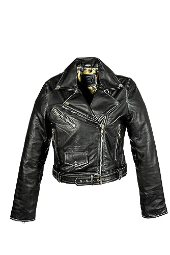 Be Noble Lederjacke kurze Bikerjacke aus ECHT-LEDER in schwarz (XXL)