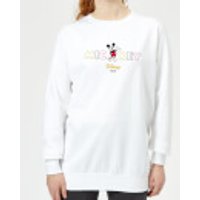 Disney Mickey Mouse Disney Wording Damen Sweatshirt - Weiß - XXL - Weiß