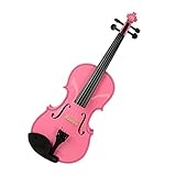 Violine Anfänger 4/4 3/4 1/2 1/4 1/8 Größe Pink Fiddle Acoustic Violin Fiddle W/Case Bow Bridge Für Anfänger (Color : 1/8)