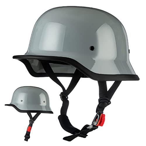 Halbschalenhelm Deutsche Motorrad Halbhelm Motorradhelm DOT/ECE-Zertifiziert Rollerhelm Jethelm Moped Helm Motorrad-Roller StraßEnmoped Halbhelm Unisex-Helm/GrößE:M~2XL