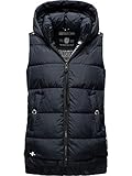 MARIKOO Damen warme Winter Steppwese mit Kapuze Zarinaa Navy Gr. M