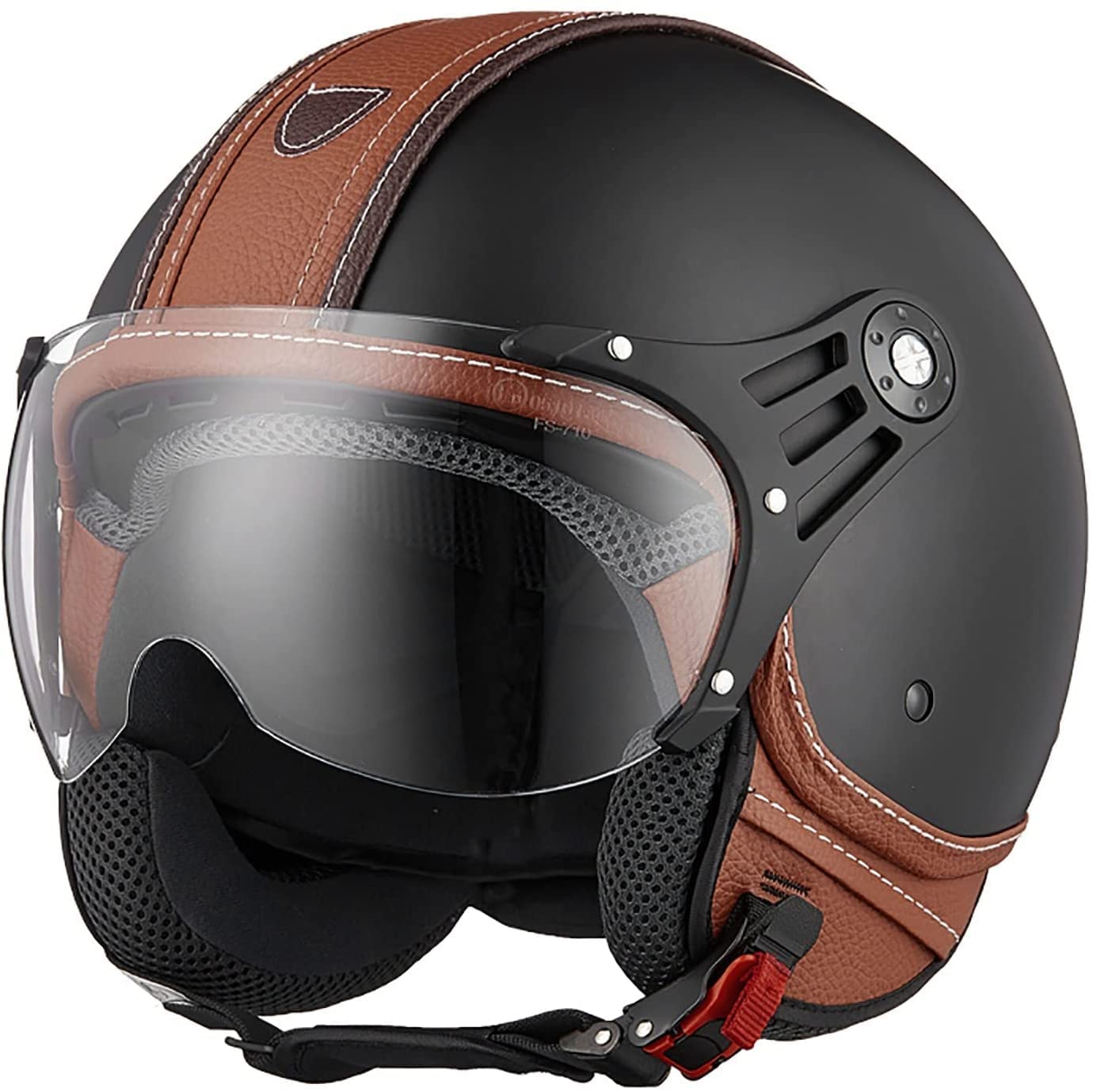 Vintage Jet-Helm · Motorrad-Helm Roller-Helm Scooter-Helm Moped Mofa-Helm Chopper Retro Vespa Vintage Pilot Biker Helmet · ECE Zulassung Mit Visier Offenem Gesicht Helm