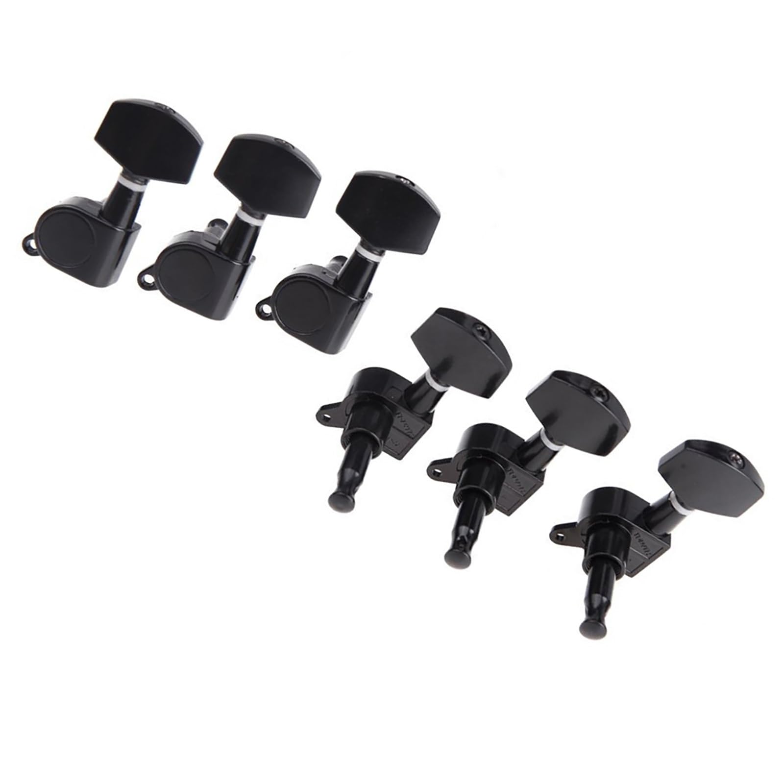 Strings Tuning Pegs Mechaniken Für Gitarre 6 Stück schwarz versiegelte elektrische Stimmwirbel Tuner Mechanik 3R 3L / Akustikgitarre