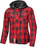 Held Lumberjack II Motorrad Textiljacke (Black/Red,M)