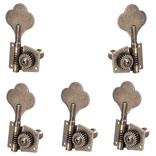 Potadak 5-Teilige Gitarre Vintage Tuning Key Pegs Mechaniken Mechaniken 1L4R für 5 Saiten Bass