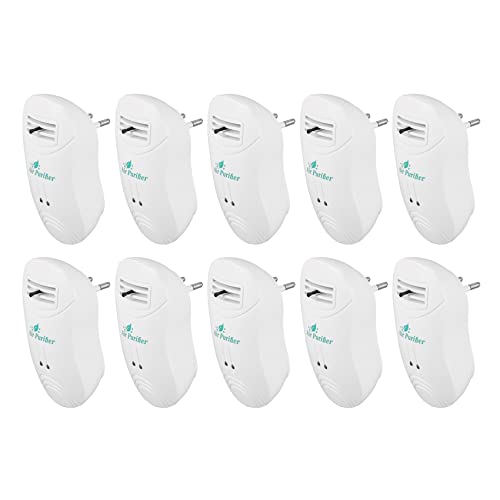 Uikdjgu 10X Ionisator Luft Reiniger für Zu Hause Negative Ionen Generator Luft Reiniger Entfernen Formaldehyd Reinigung Zu Hause Raum Deodorant Eu Stecker