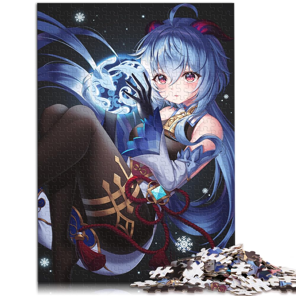 Puzzle für Genshin Impact, 1000-teiliges Puzzle aus Holz, Familienspiel zum Stressabbau, schwieriges Herausforderungspuzzle, 1000 Teile (50 x 75 cm)