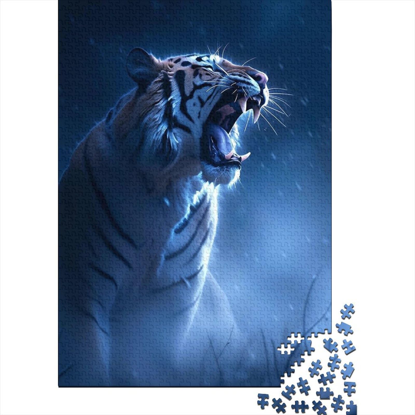 Art Tigers Holzpuzzle für Teenager, 1000 Teile, Puzzle für Erwachsene Teenager, Lernspielzeug, Familienspiele, 29,53 x 19,69 Zoll