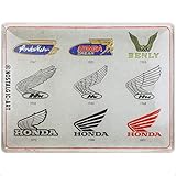 Nostalgic-Art Retro Blechschild, 30 x 40 cm, Honda MC – Logo Evolution – Geschenk-Idee für Biker, aus Metall, Vintage Design