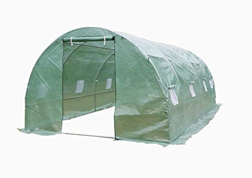 Gewächshausfolie UV Beständig - Gewächshaus Folie 3x6m - Grün Gitterfolie für Tunnel Gewächshaus - Tomatenhaus Folie 140g/m2 - Starke Gartenfolie 300x600 cm