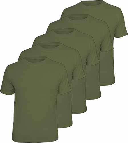 Arbeits-Worker Herren T-Shirts schwere Qualität im 5er Pack Farbe: Moos